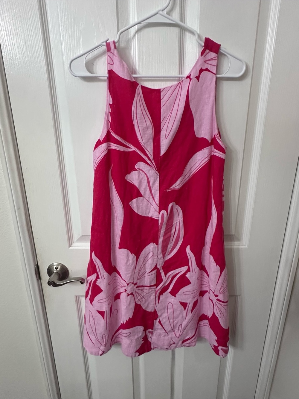 Calypso St. Barth Zulema Linen Blend Mini Dress Pink Red Tropical NWOT, Xsmall - Picture 1 of 3
